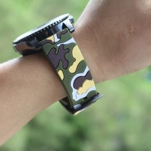 Camouflage bandje voor de Samsung Gear S3 / Galaxy watch 46mm - Siliconen Armband / Polsband / Strap | Watchbands-shop.nl