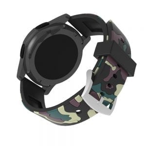 Camouflage bandje voor de Samsung Gear S3 / Galaxy watch 46mm - Siliconen Armband / Polsband / Strap | Watchbands-shop.nl