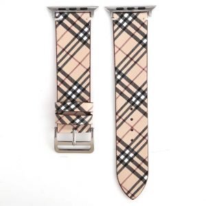 Apple Watch leren bandje Lattice met klassieke zilverkleurige gesp 38mm-40mm beige - zwart - rood_00 | Watchbands-shop.nl