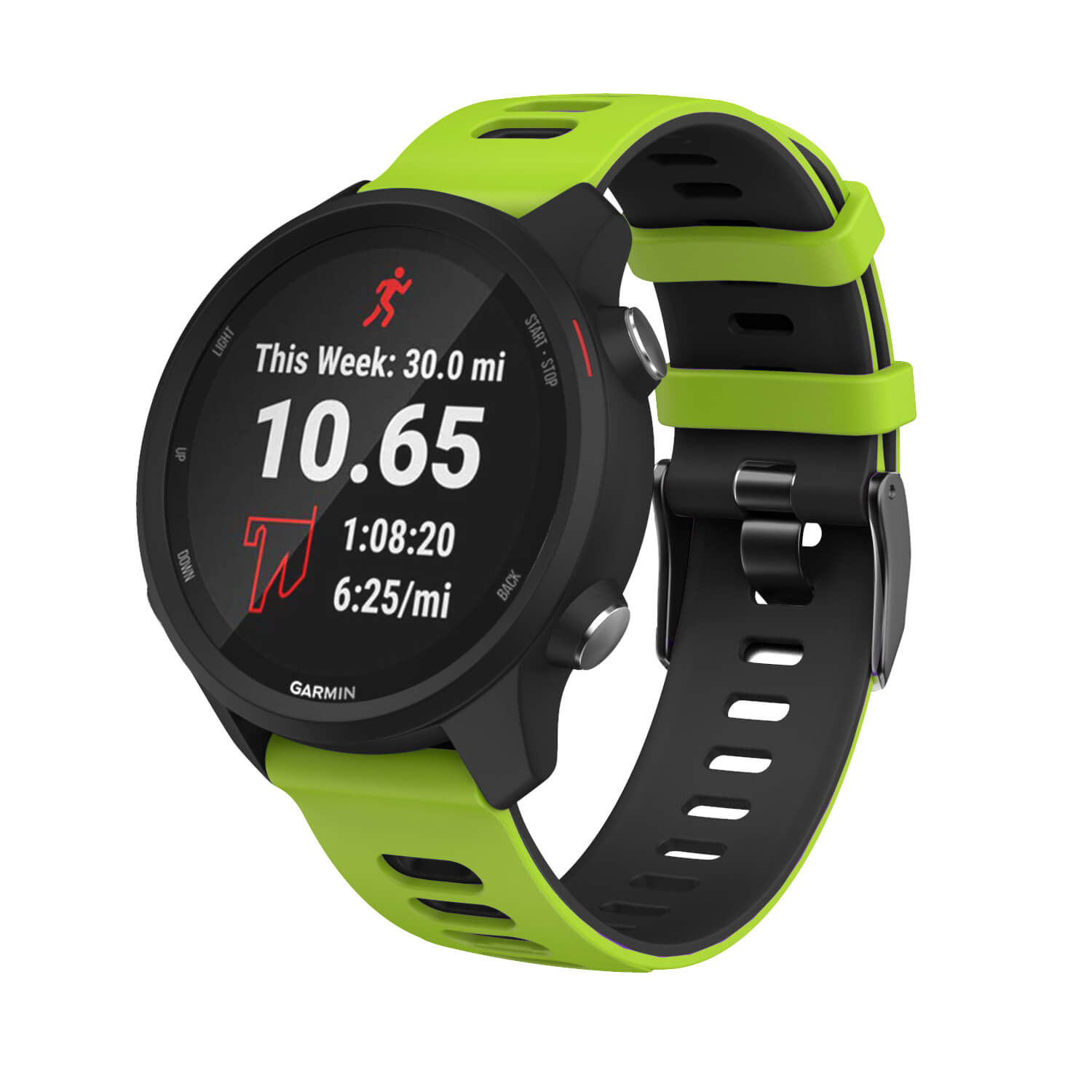 Samsung Gear S3 Sport bandje (22mm) dual - Galaxy Watch 46mm SM-R810 groen - zwart_001 | Watchbands-shop.nl