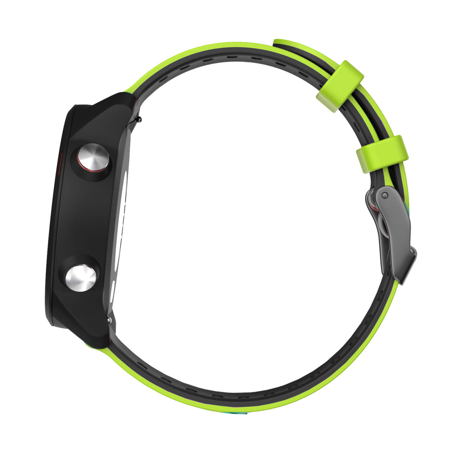 Samsung Gear S3 Sport bandje (22mm) dual - Galaxy Watch 46mm SM-R810 groen - zwart_004 | Watchbands-shop.nl
