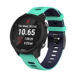 Samsung Gear S3 Sport bandje (22mm) dual - Galaxy Watch 46mm SM-R810 mint - blauw_001 | Watchbands-shop.nl