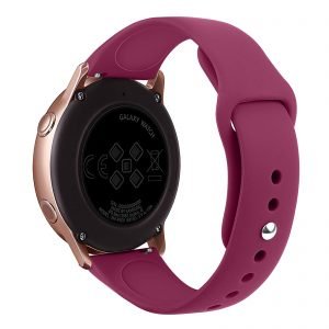 Samsung Gear Sport bandje Samsung galaxy watch active 1 - 2 Galaxy Watch 42mm SM-R810 bandje silicone paars 20mm-001