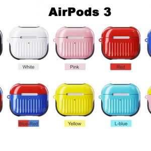 Koffer Case Cover geschikt voor Apple Airpods 3 - Siliconen Blauw | Watchbands-shop.nl